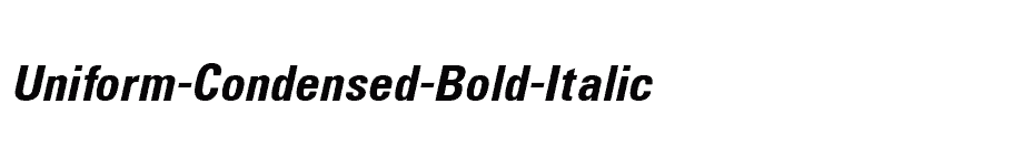 font Uniform-Condensed-Bold-Italic download