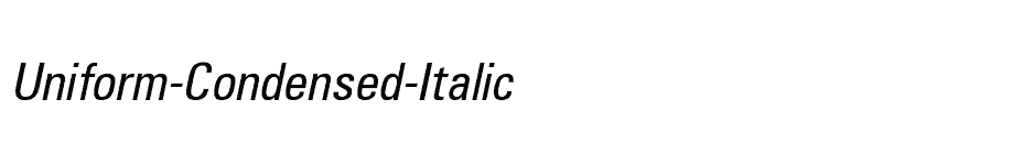 font Uniform-Condensed-Italic download