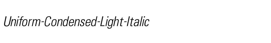 font Uniform-Condensed-Light-Italic download