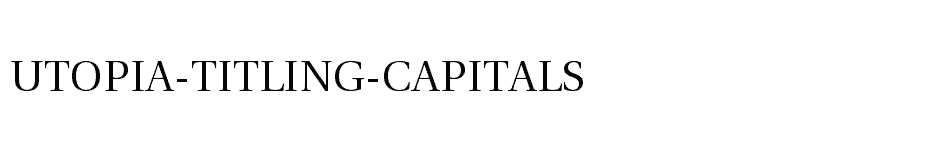 font Utopia-Titling-Capitals download