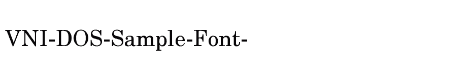 font VNI-DOS-Sample-Font- download