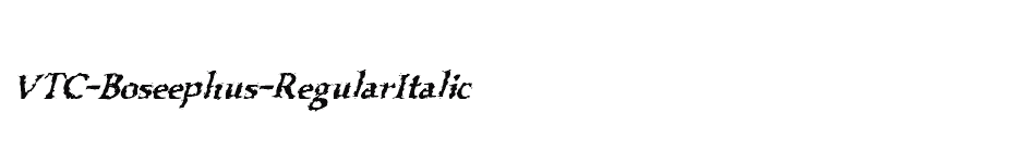 font VTC-Boseephus-RegularItalic download