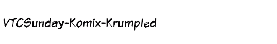 font VTCSunday-Komix-Krumpled download