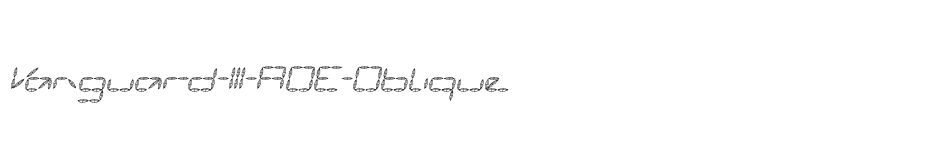 font Vanguard-III-AOE-Oblique download