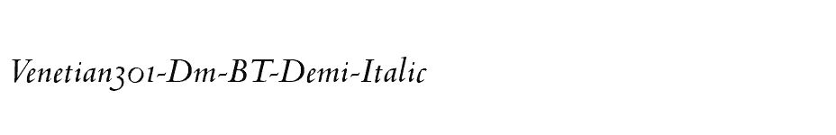 font Venetian301-Dm-BT-Demi-Italic download