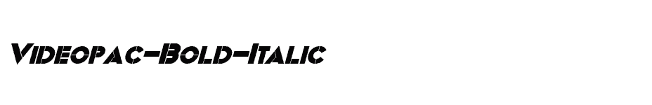 font Videopac-Bold-Italic download