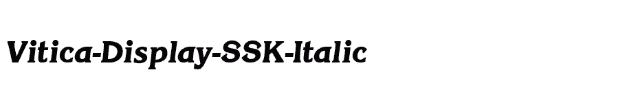 font Vitica-Display-SSK-Italic download
