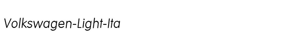 font Volkswagen-Light-Ita download