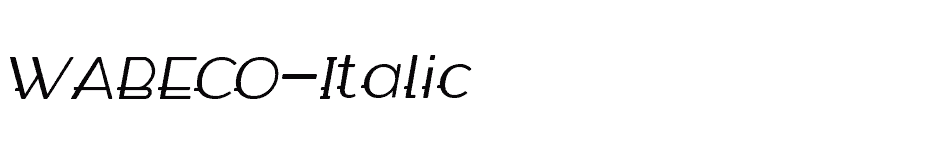 font WABECO-Italic download