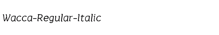 font Wacca-Regular-Italic download