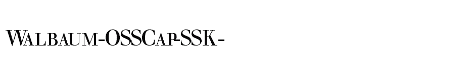 font Walbaum-OSSCap-SSK- download