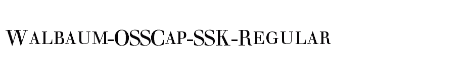 font Walbaum-OSSCap-SSK-Regular download