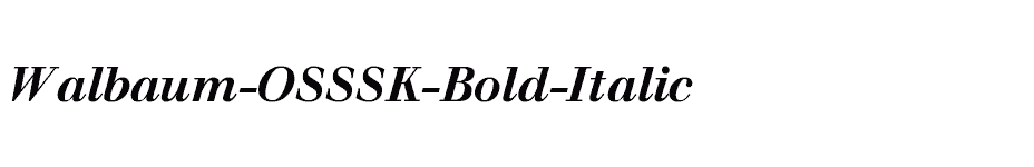 font Walbaum-OSSSK-Bold-Italic download