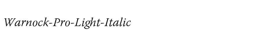 font Warnock-Pro-Light-Italic download