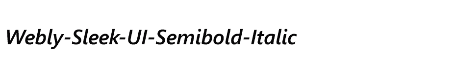 font Webly-Sleek-UI-Semibold-Italic download