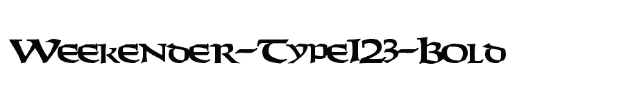 font Weekender-Type123-Bold download
