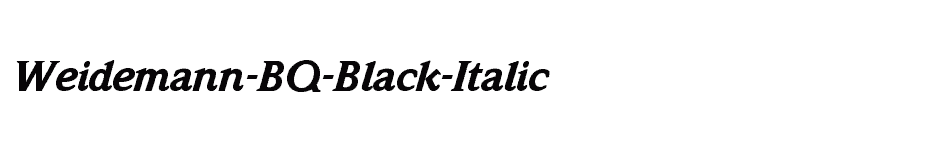 font Weidemann-BQ-Black-Italic download