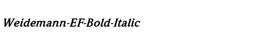 font Weidemann-EF-Bold-Italic download