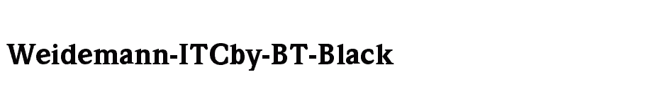 font Weidemann-ITCby-BT-Black download