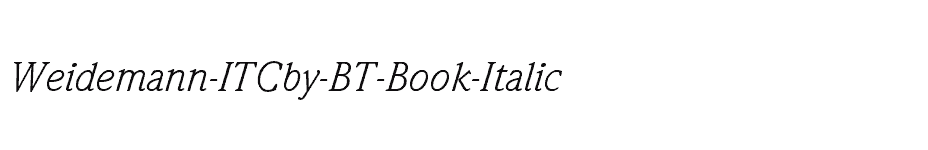 font Weidemann-ITCby-BT-Book-Italic download