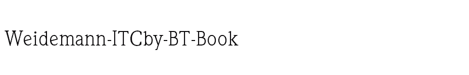 font Weidemann-ITCby-BT-Book download