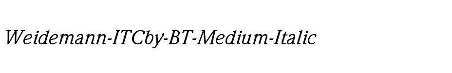 font Weidemann-ITCby-BT-Medium-Italic download