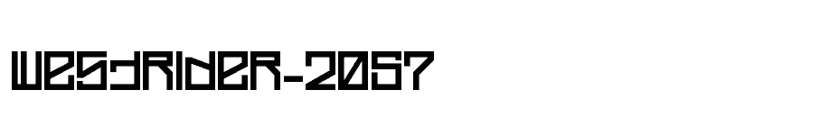 font Westrider-2057 download