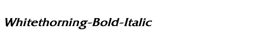 font Whitethorning-Bold-Italic download