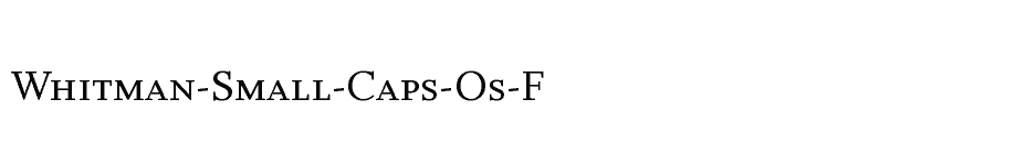 font Whitman-Small-Caps-Os-F download