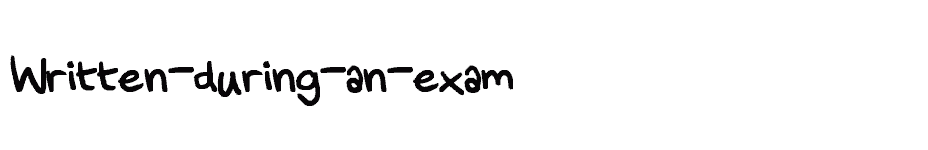 font Written-during-an-exam download