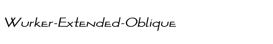 font Wurker-Extended-Oblique download