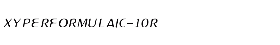 font XYPERFORMULAIC-10R download