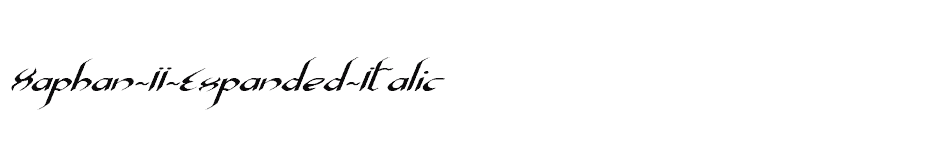 font Xaphan-II-Expanded-Italic download