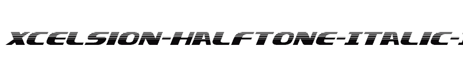 font Xcelsion-Halftone-Italic-Italic download