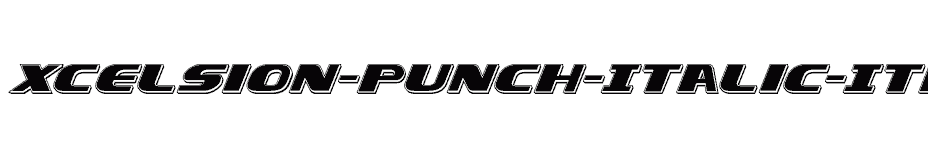 font Xcelsion-Punch-Italic-Italic download