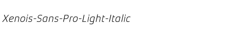 font Xenois-Sans-Pro-Light-Italic download