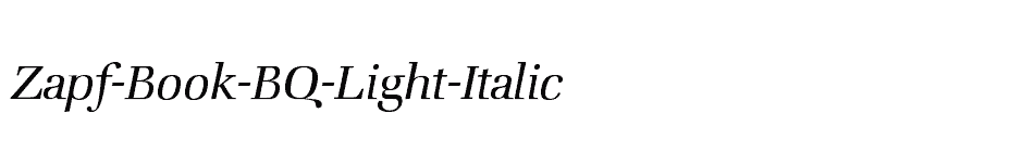 font Zapf-Book-BQ-Light-Italic download