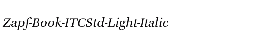 font Zapf-Book-ITCStd-Light-Italic download