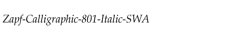 font Zapf-Calligraphic-801-Italic-SWA download