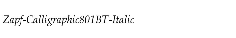 font Zapf-Calligraphic801BT-Italic download
