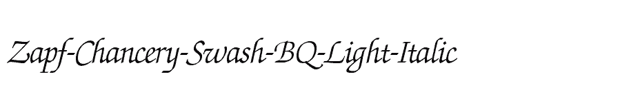 font Zapf-Chancery-Swash-BQ-Light-Italic download