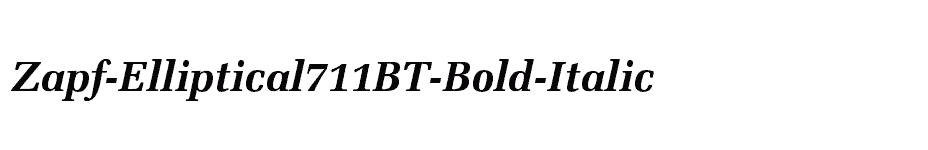 font Zapf-Elliptical711BT-Bold-Italic download