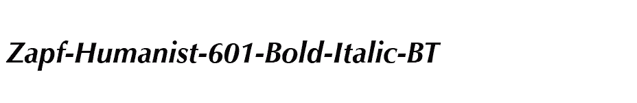 font Zapf-Humanist-601-Bold-Italic-BT download