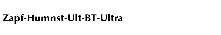 font Zapf-Humnst-Ult-BT-Ultra download