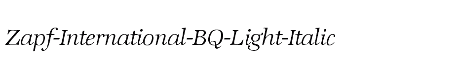 font Zapf-International-BQ-Light-Italic download