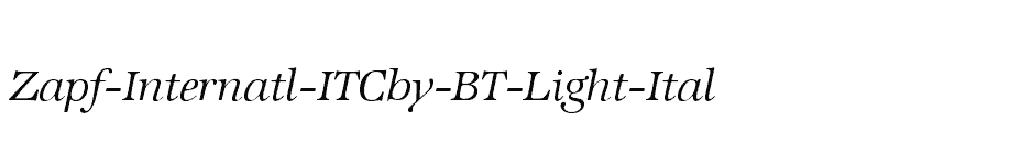 font Zapf-Internatl-ITCby-BT-Light-Ital download