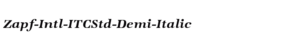 font Zapf-Intl-ITCStd-Demi-Italic download