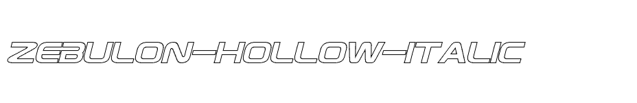 font Zebulon-Hollow-Italic download
