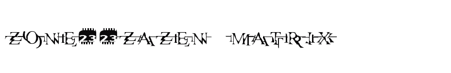 font Zone23zazen-matrix download