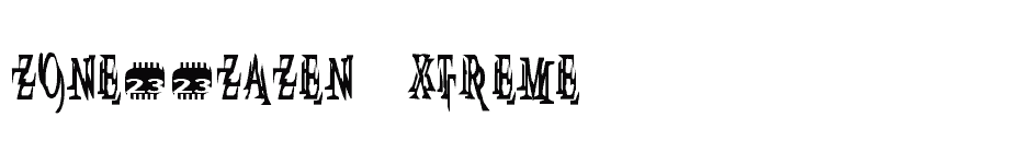 font Zone23zazen-xtreme download